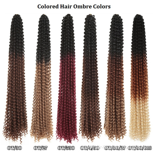 Passion Twist Prelooped Crochet Hair Braid Spring Long Bohemian Curl Braids Water Wave Hook Locs Synthetic Hair